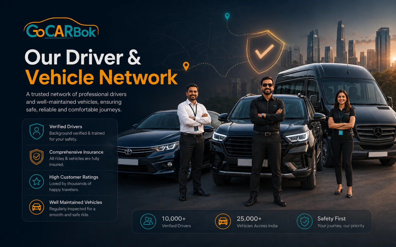 GoCarBook verified driver and vehicle network