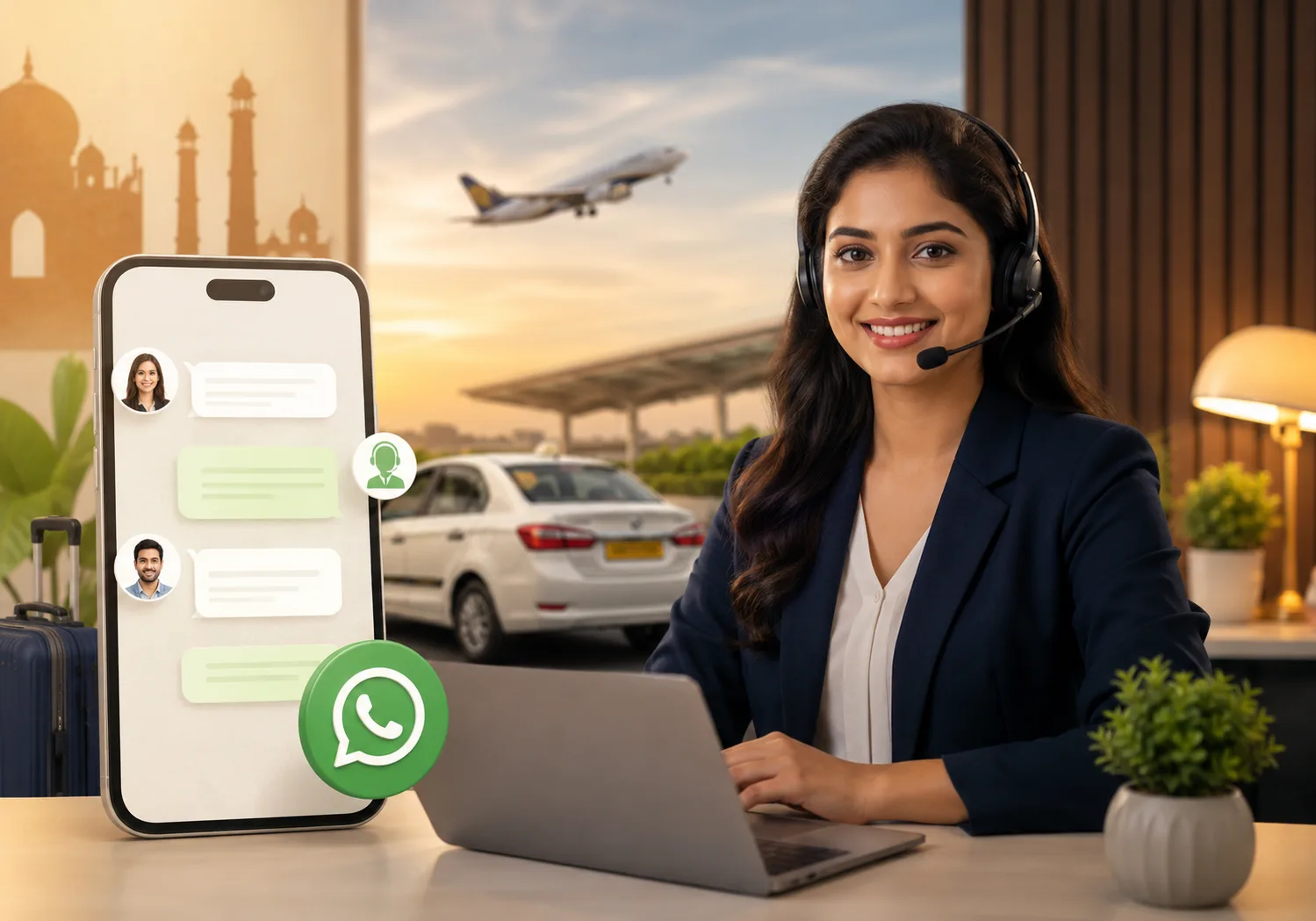 GoCarBook WhatsApp booking support visual